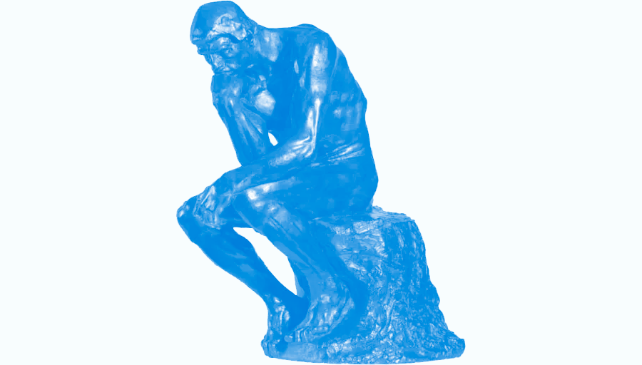 Escultura O Pensador, de Rodin